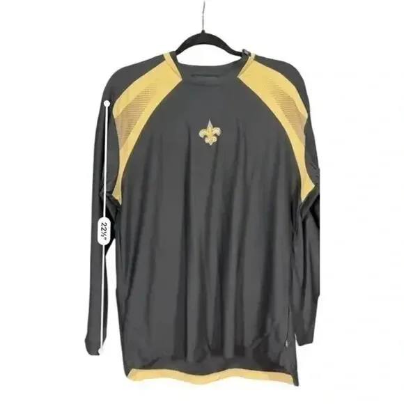 NFL New Orleans Saints Performance Long Sleeve Shirt Men M Athletic - Picture 5 of 8